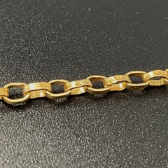 Chaîne en or 18 carats martelée faite à la main par Steven Battelle, 18 pouces