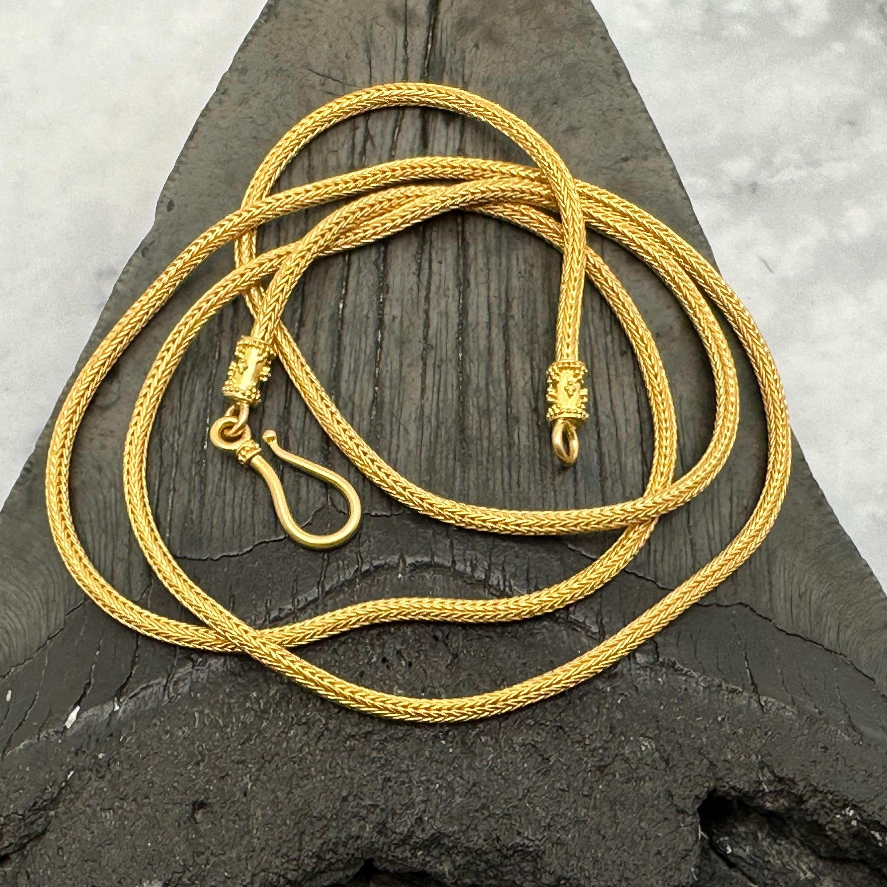 Steven Battelle Handwoven 18 Inch 22K Gold Snake Chain 5
