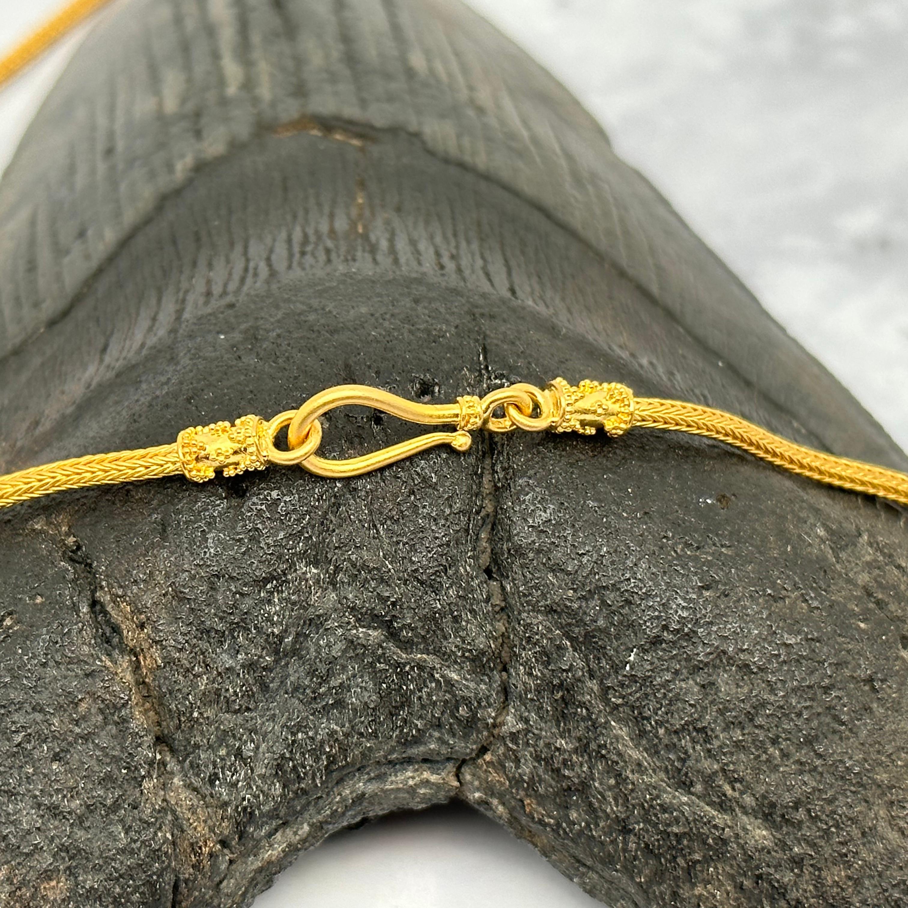 Steven Battelle Handwoven 18 Inch 22K Gold Snake Chain 1
