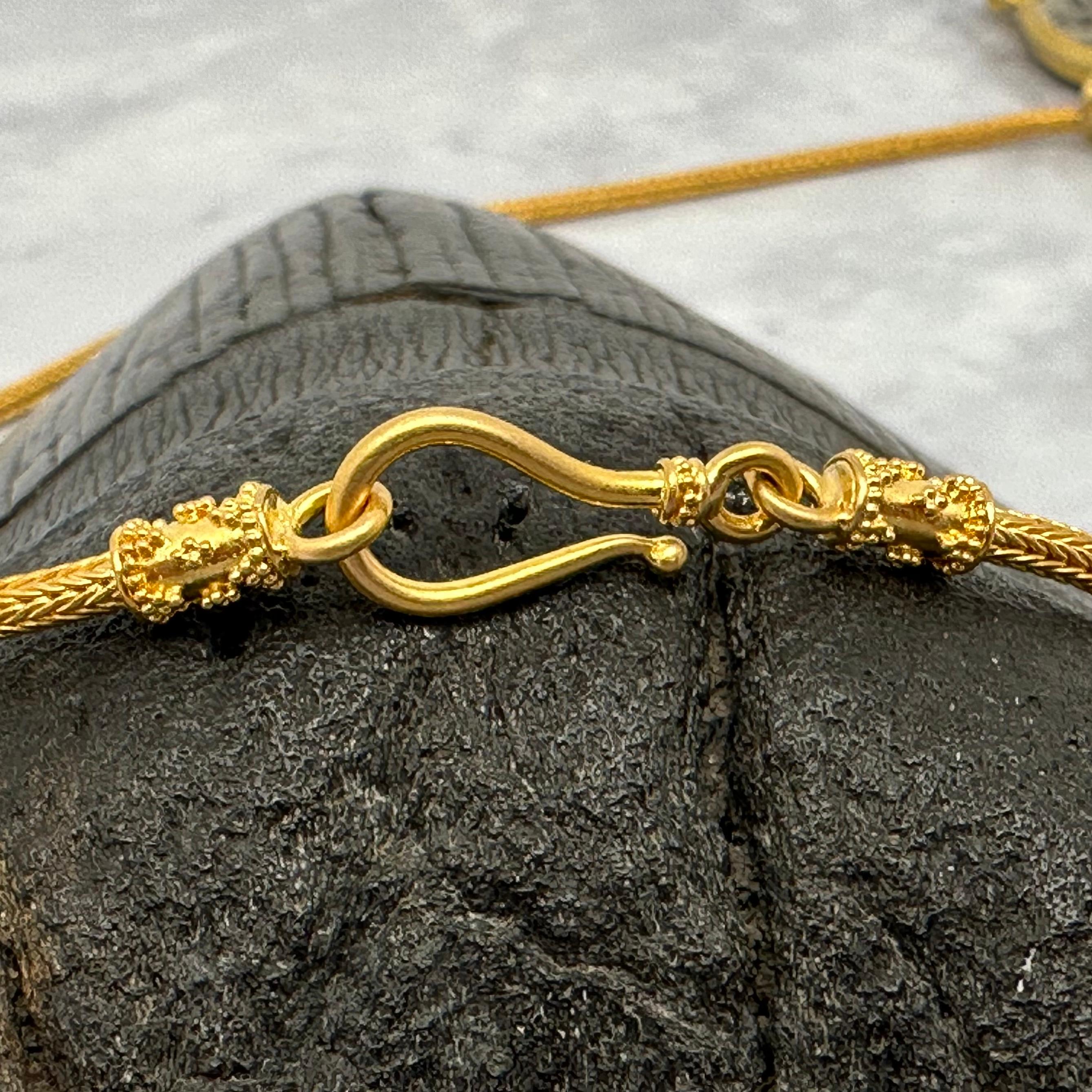 Steven Battelle Handwoven 18 Inch 22K Gold Snake Chain 2