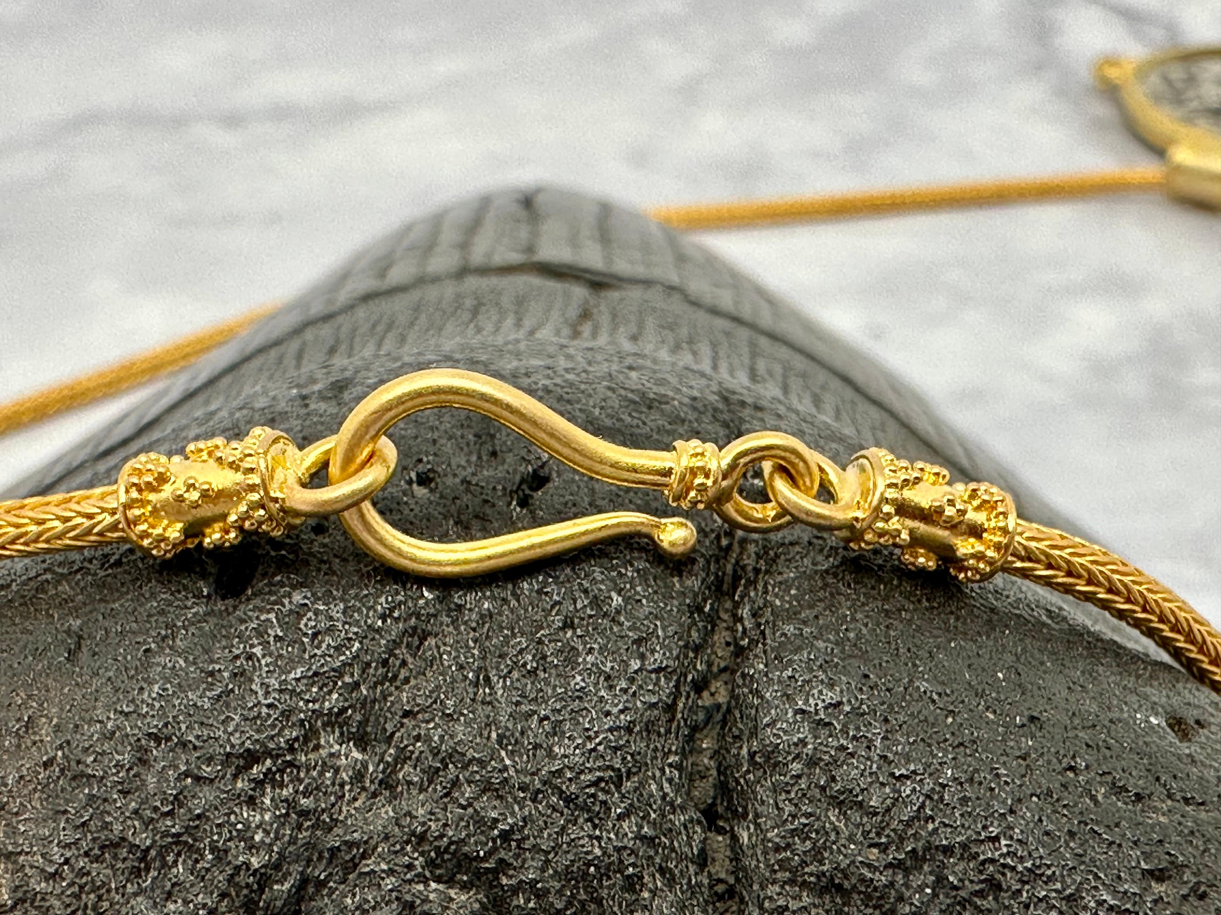 Steven Battelle Handwoven 18 Inch 22K Gold Snake Chain 3