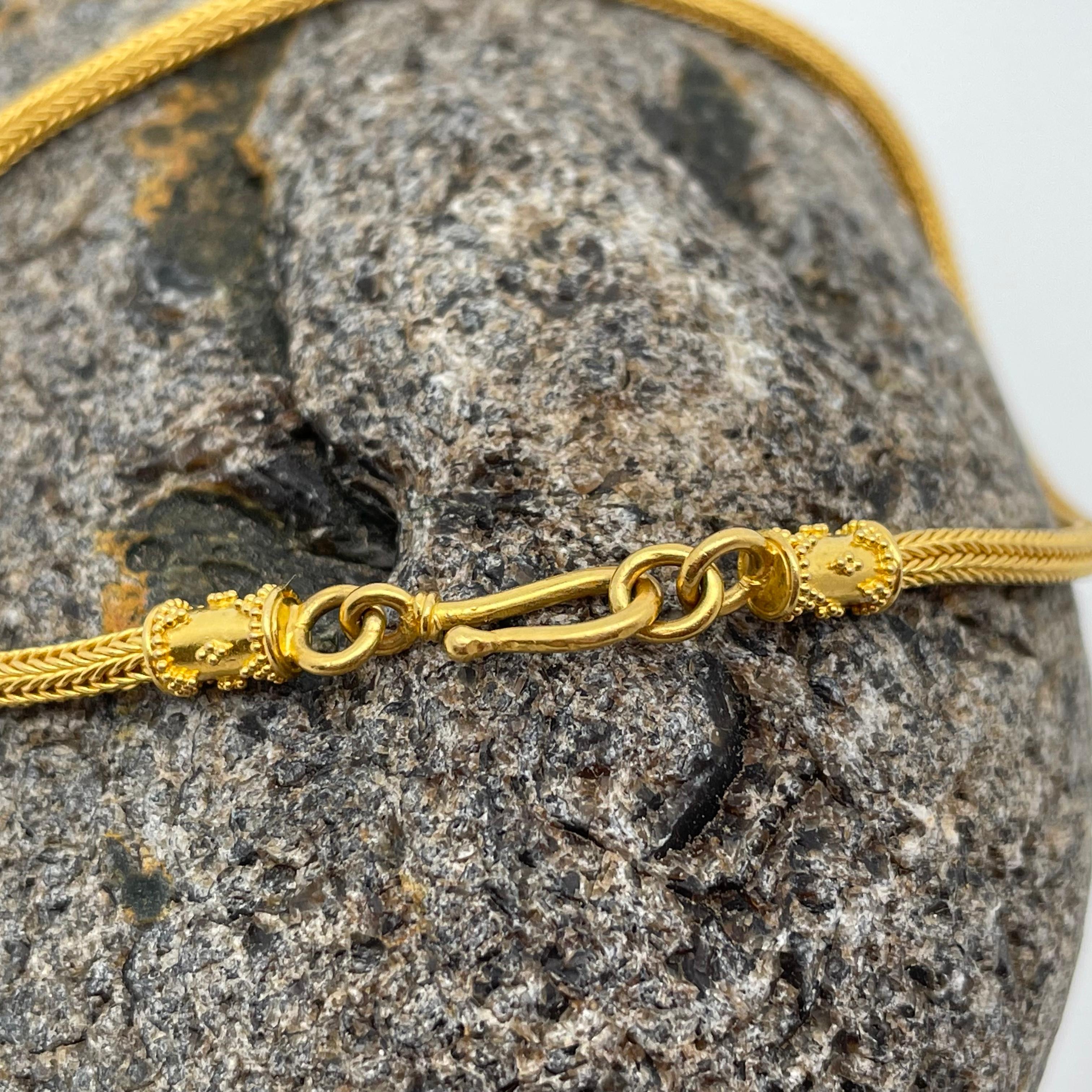 Modern Steven Battelle Handwoven 22K Gold Bracelet