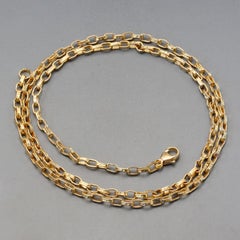 Steven Battelle Lightweight Handmade Hammered Organic 18K Gold 18" chain