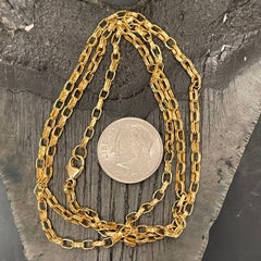 Steven Battelle Lightweight Handmade Hammered Organic 18K Gold Chain 20"
