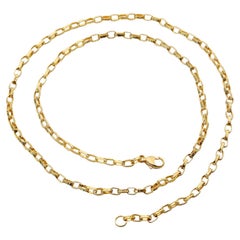 Steven Battelle Lightweight Handmade Hammered Organic 18K Gold Chain 