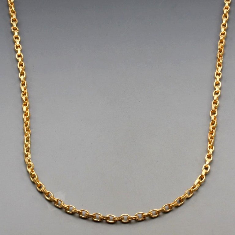 Our unique handmade hammered organically textured matt-finish chain is a beautiful way to display your treasured pendants.  1.3 mm width.  Also available in 18 inch and 24 inch lengths. If you want 20