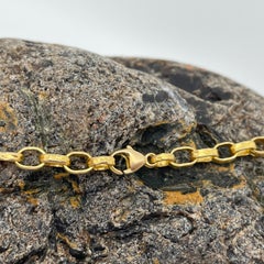 Steven Battelle Organic Handmade Hammered Mid-Heavy 22 inch 18K Chain