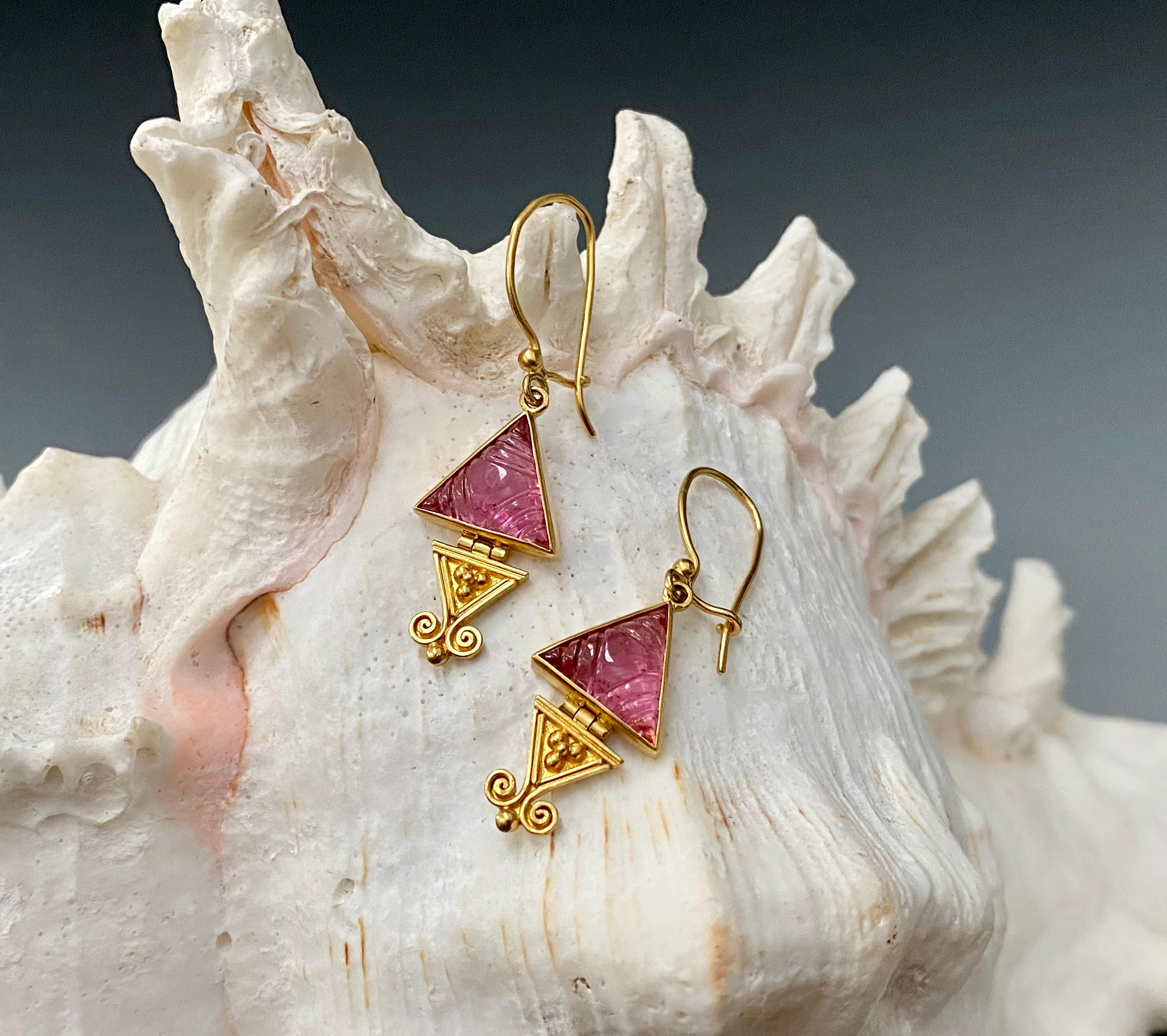 18k gold drop earrings