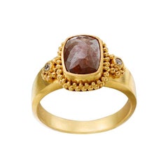 Steven Battelle 1.8 Carat Raw Diamond 22K Gold Ring 