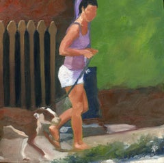 Dogwalker 1, Painting, Oil on Canvas