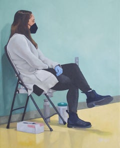 Waiting Room Monitor, Painting, Oil on Canvas
