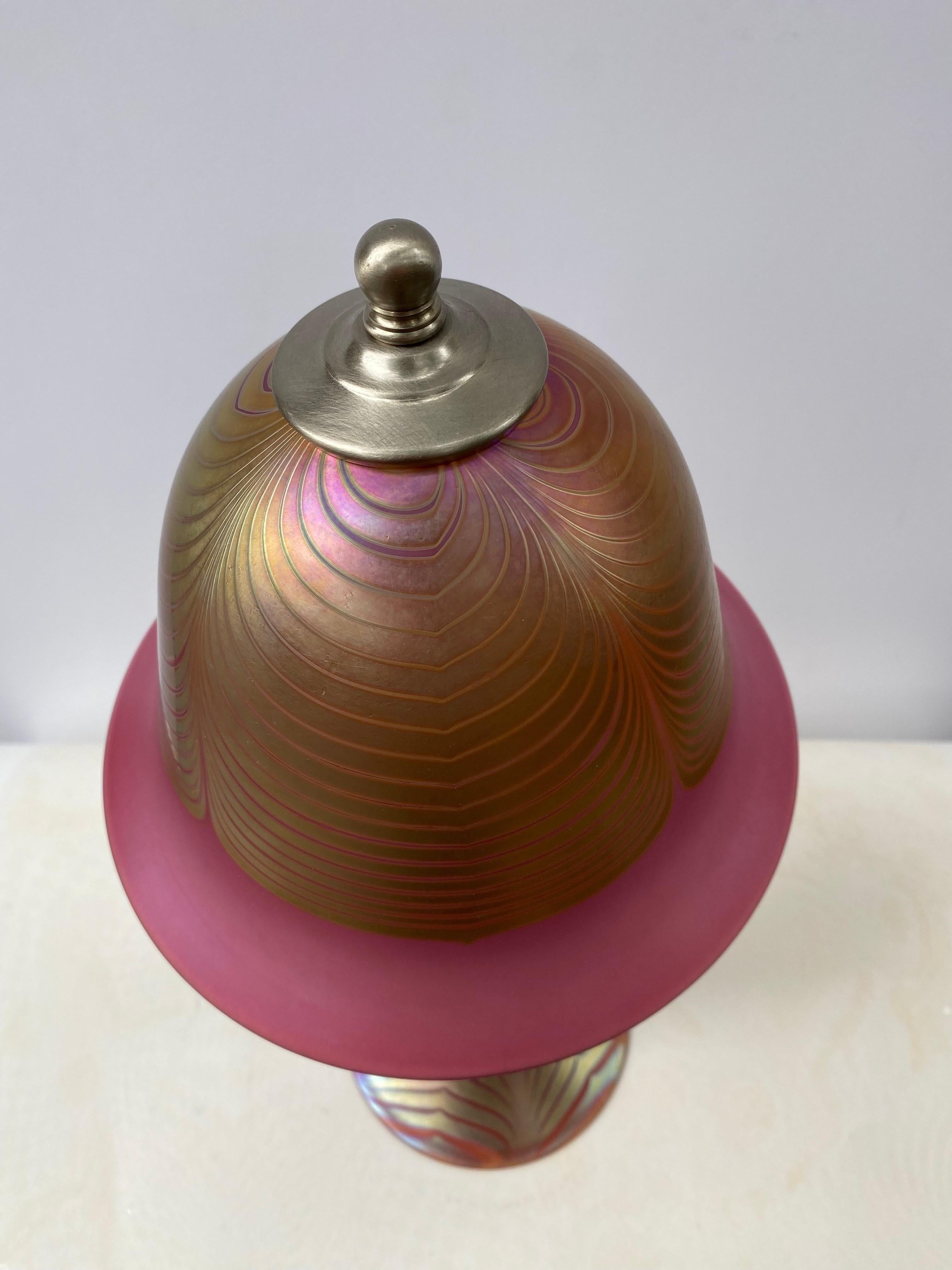Modern Steven Correia Blown Art Glass Table Lamp