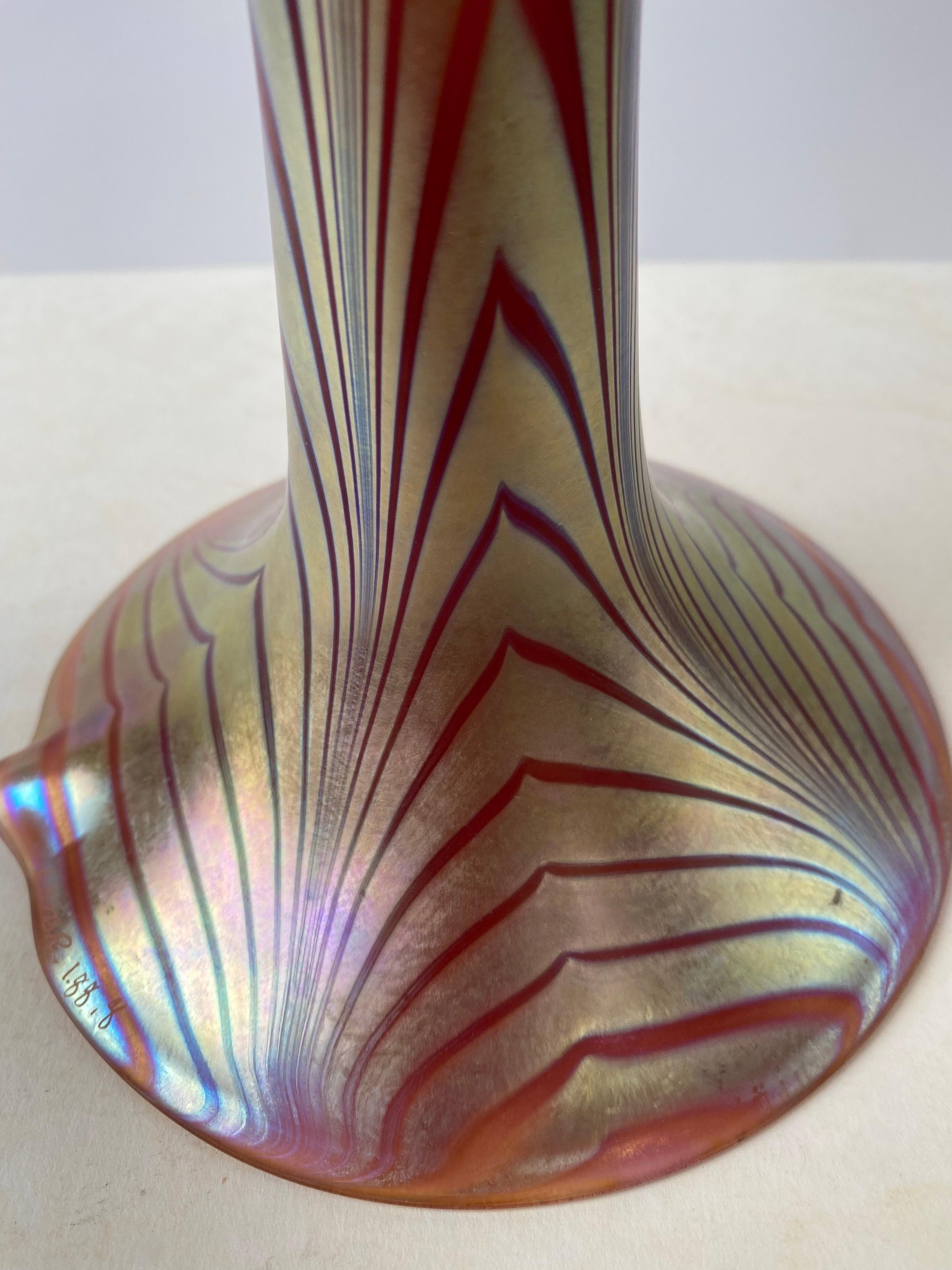 Late 20th Century Steven Correia Blown Art Glass Table Lamp