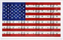 $100 U.S. Flag, Pop Art Silkscreen