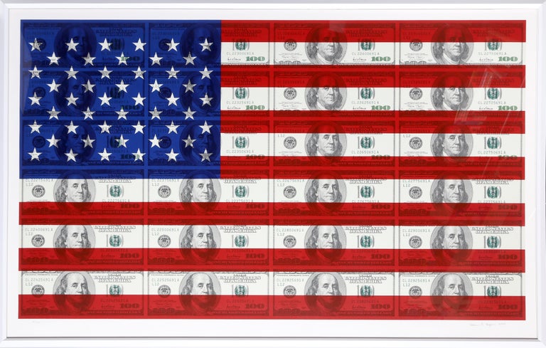 Steven Gagnon - $100 U.S. Flag, Pop Art Silkscreen For Sale at 1stDibs