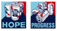 Vintage Hope - Progress, Pop Art Screenprints by Steven Gagnon