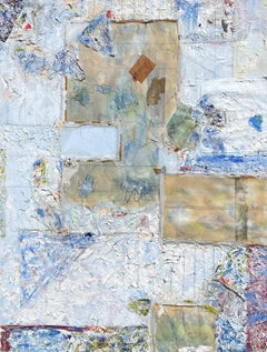 "Impresiones azules" de Steven H. Rehfeld - Abstracto contemporáneo azul texturizado