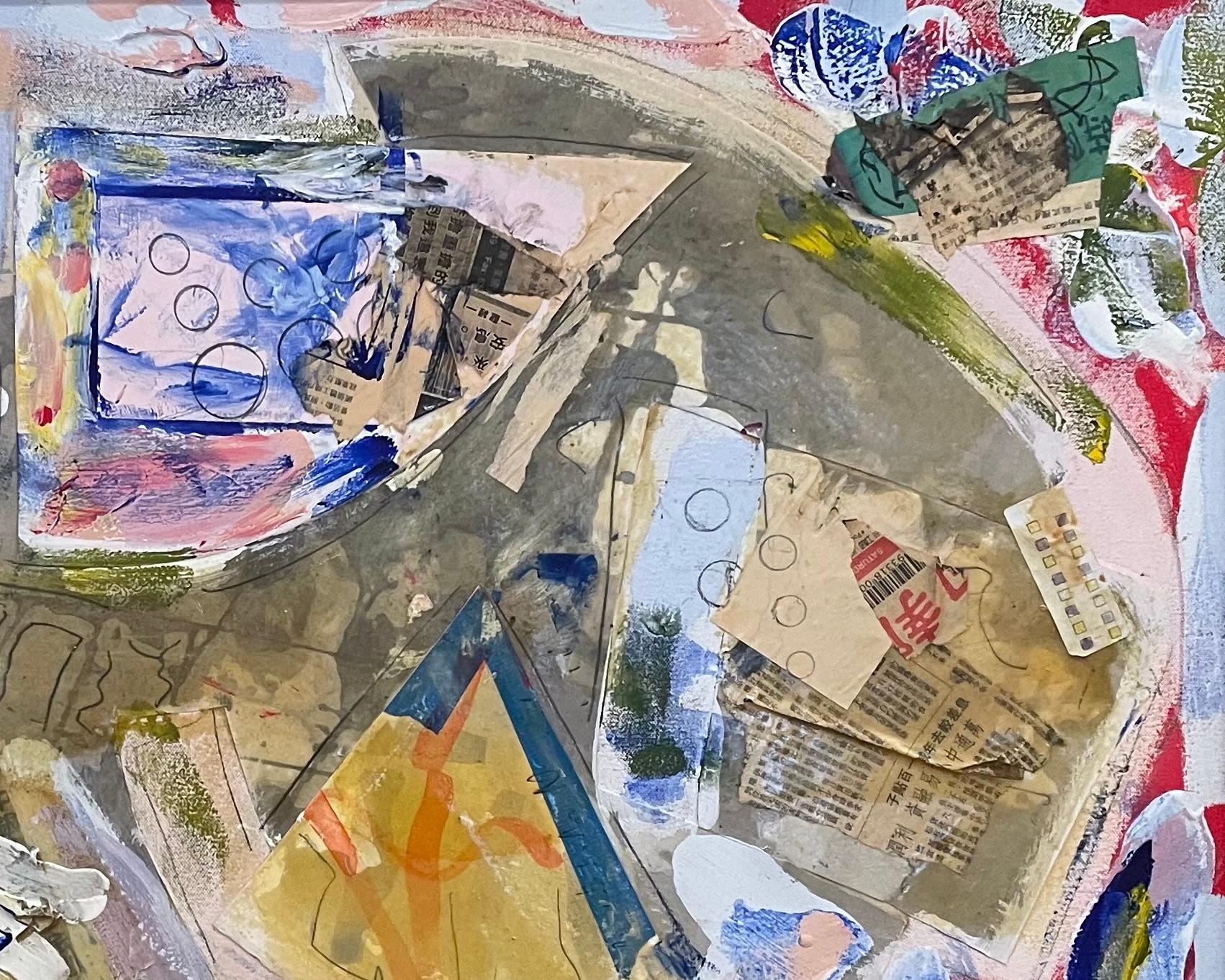 „Ohne Titel“ von Steven H. Rehfeld – Blaue Serie – Blaue abstrakte Mischtechnik in Mischtechnik im Angebot 6