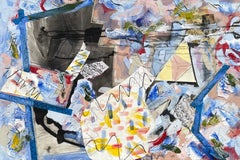 "Serie blu" di Steven H. Rehfeld - Arte astratta mista blu Outsider
