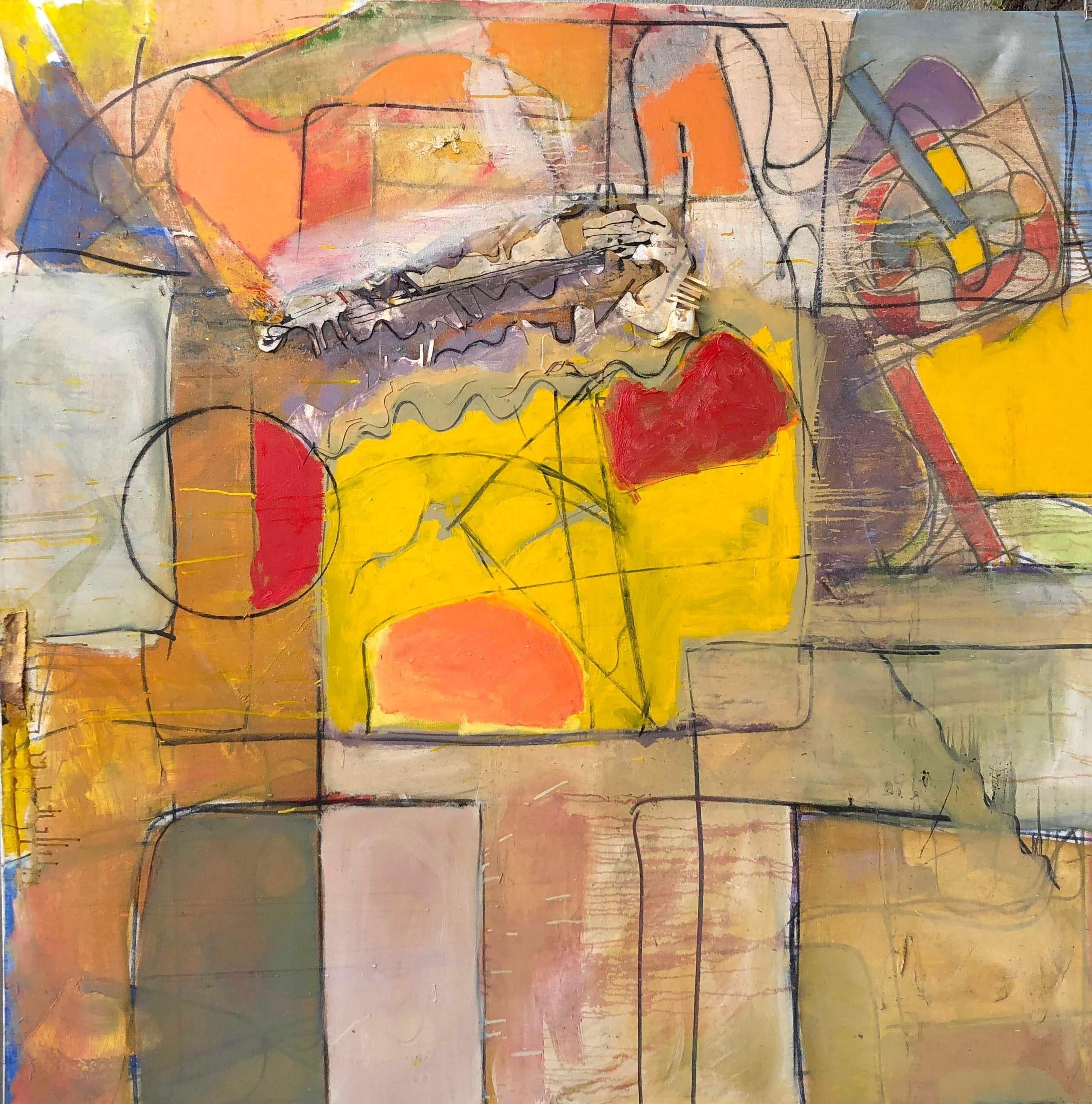 ‘Love’ Landscape, Contemporary Abstract Mixed Media On Canvas by Steven  - Mixed Media Art by Steven H. Rehfeld
