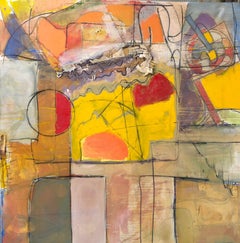 ‘Love’ Landscape, Contemporary Abstract Mixed Media On Canvas by Steven 