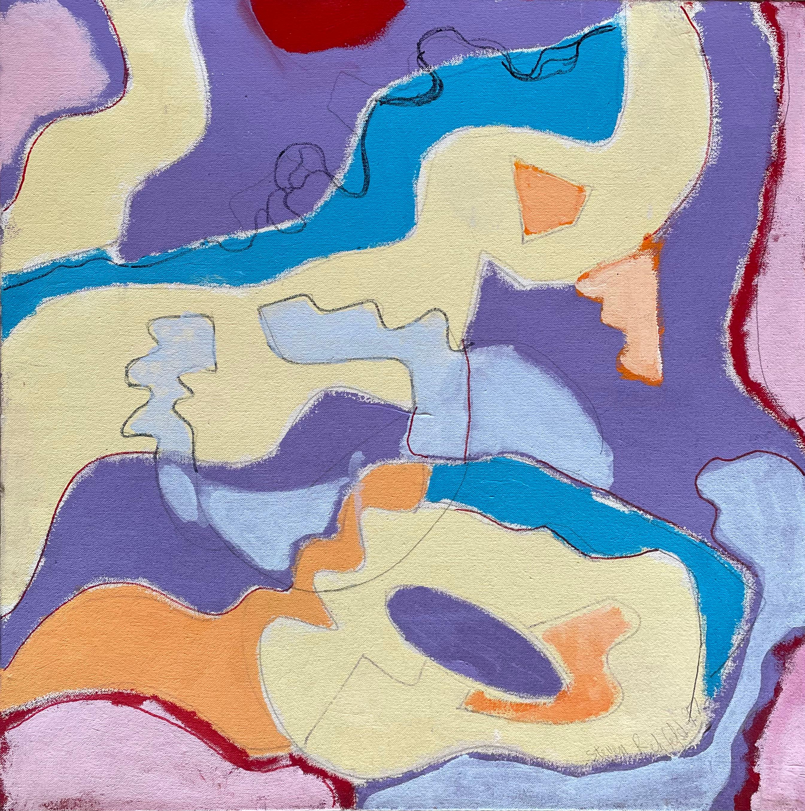 'Coastal' von Steven H. Rehfeld - Buntes Diptychon Contemporary Abstract  im Angebot 2