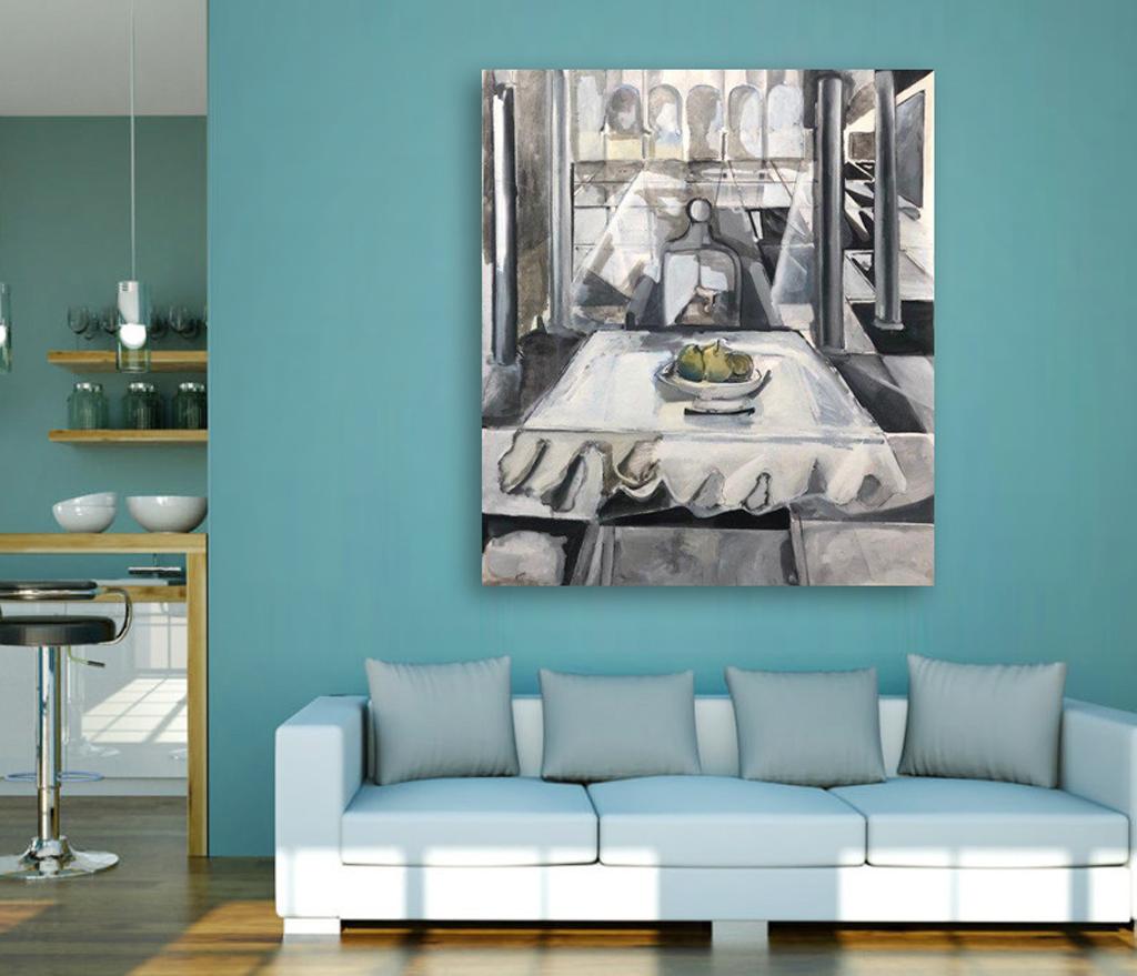 'Dinner Is Served' Large Contemporary Still Life Abstract by Steven Rehfeld For Sale 3