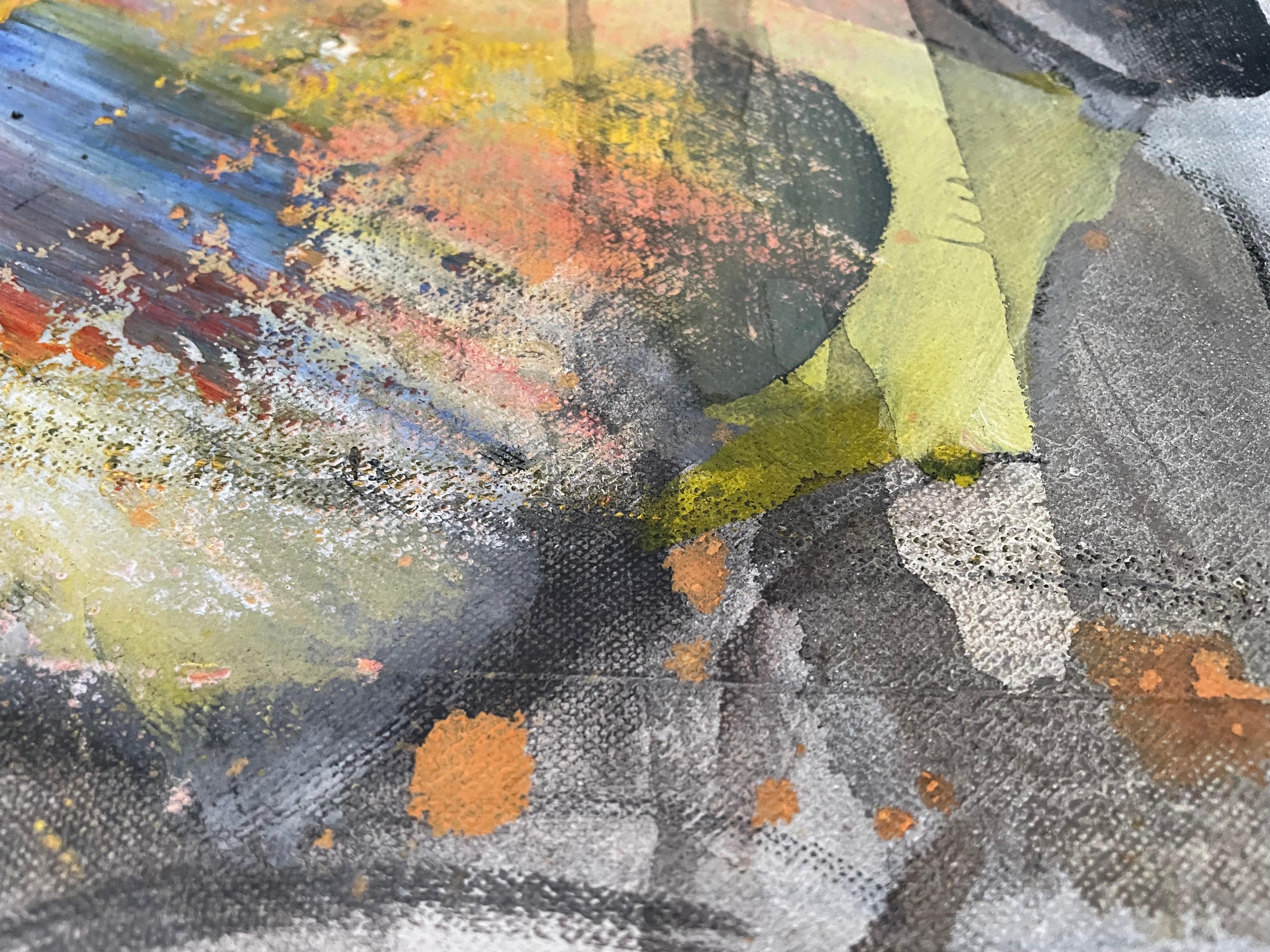 'Exuberance' di Steven H. Rehfeld - Arte astratta contemporanea in arancione vibrante in vendita 1