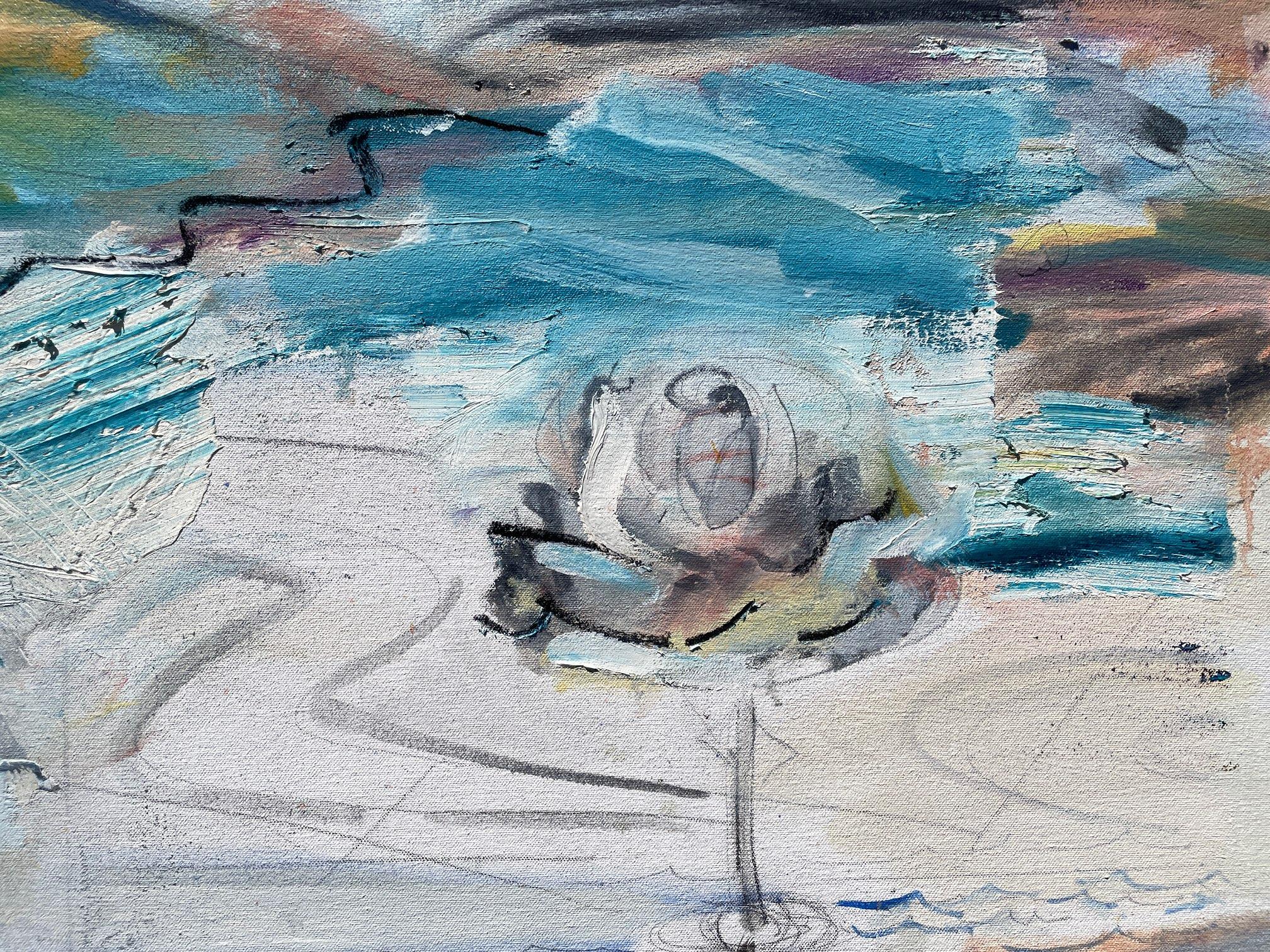 H.A. Stevens Rehfeld - Paesaggio in bianco, grigio, blu e verde in vendita 1