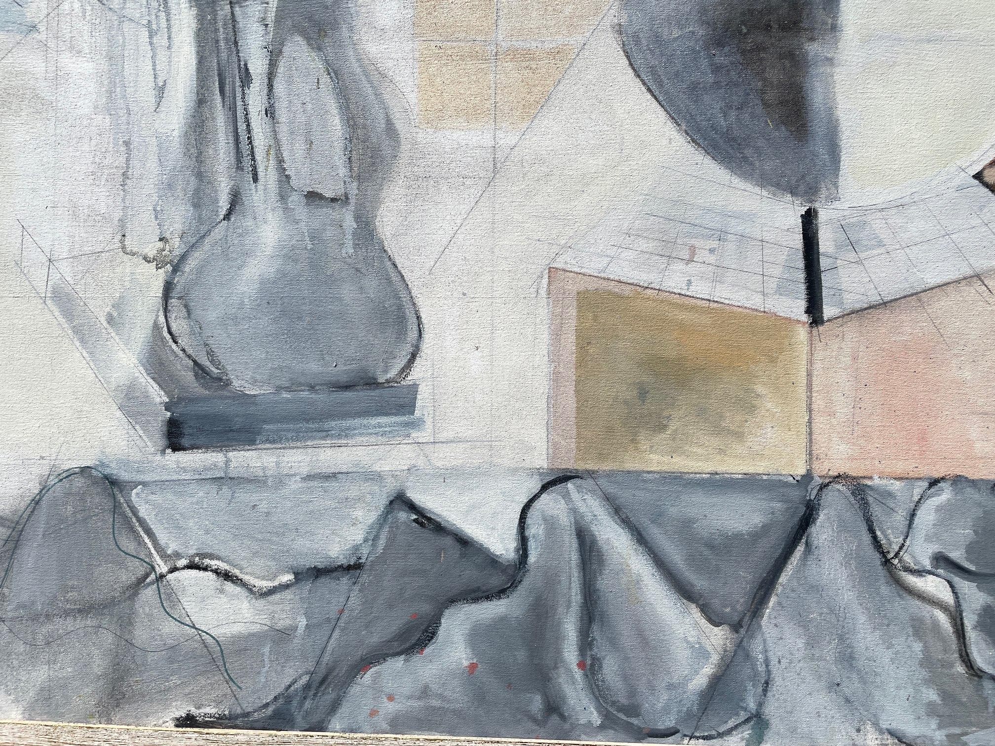 H.A. Stevens Rehfeld - Paesaggio in bianco, grigio, blu e verde in vendita 3