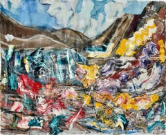 Viaggio oltre il visibile" di Steven H. H. - Arte dei toni del blu, del giallo e della terra
