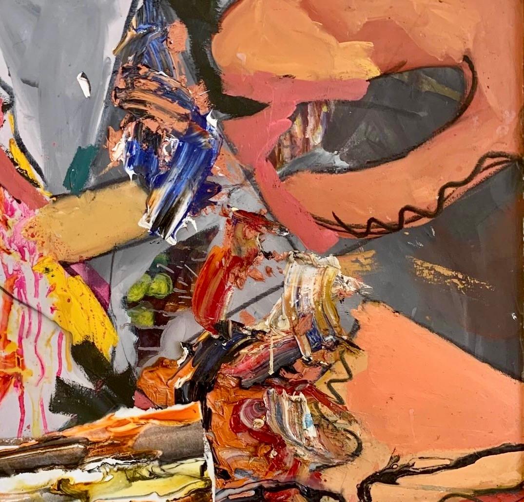 'Senza titolo' di Steven H. Rehfeld - Astratto contemporaneo arancione e nero in vendita 2