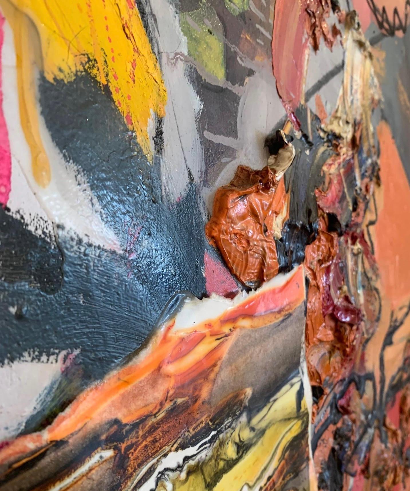 'Senza titolo' di Steven H. Rehfeld - Astratto contemporaneo arancione e nero in vendita 5