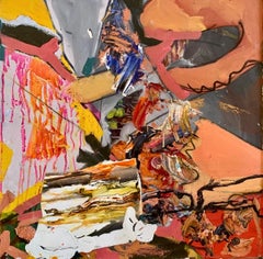 'Untitled' by Steven H. Rehfeld - Orange and Black Contemporary Abstract