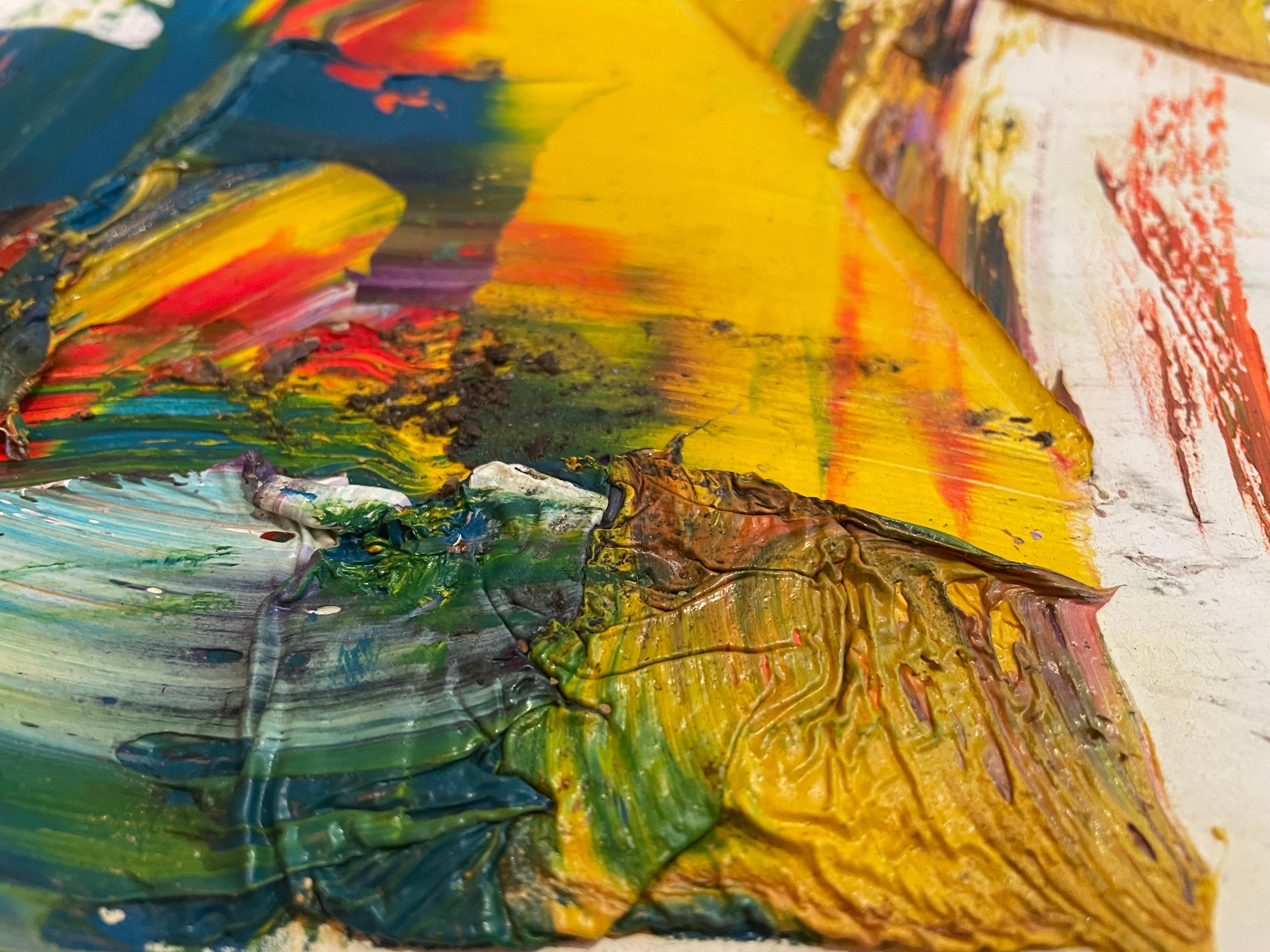„Prism“ von Steven H. Rehfeld - Buntes, helles, kleines, abstraktes Gemälde in Mischtechnik  im Angebot 2