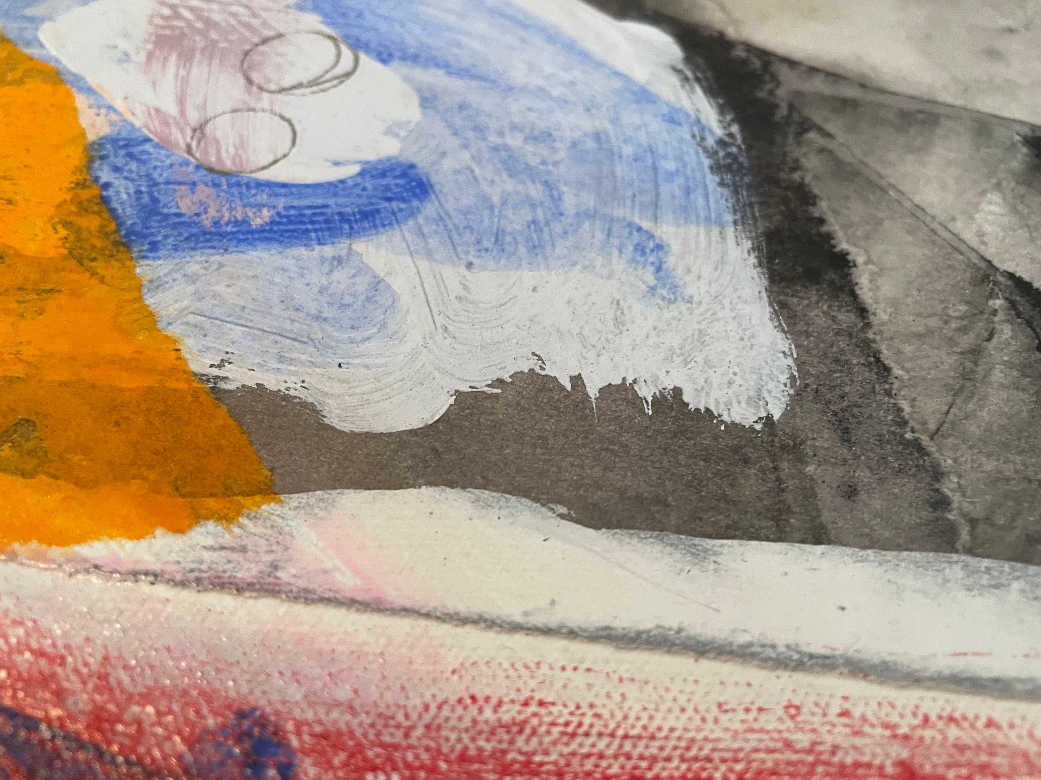 'Subliminal' Colorful Mixed Media Contemporary Abstract by Steven H. Rehfeld For Sale 3