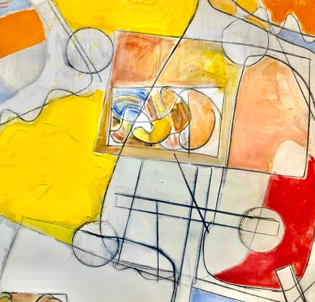 « Sunset Over Asilomar » de Steven H. Rehfeld - Abstrait blanc, orange et bleu en vente 6