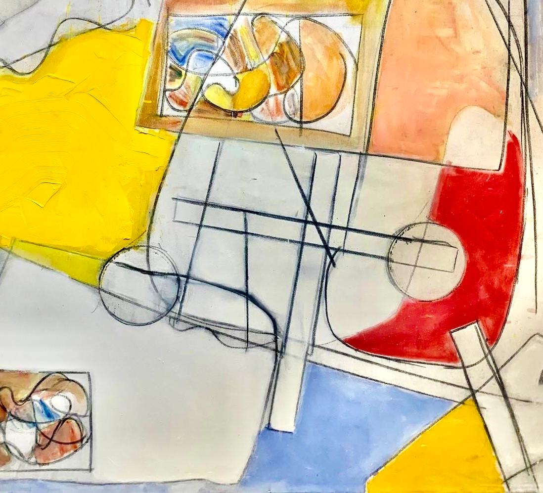 « Sunset Over Asilomar » de Steven H. Rehfeld - Abstrait blanc, orange et bleu en vente 9