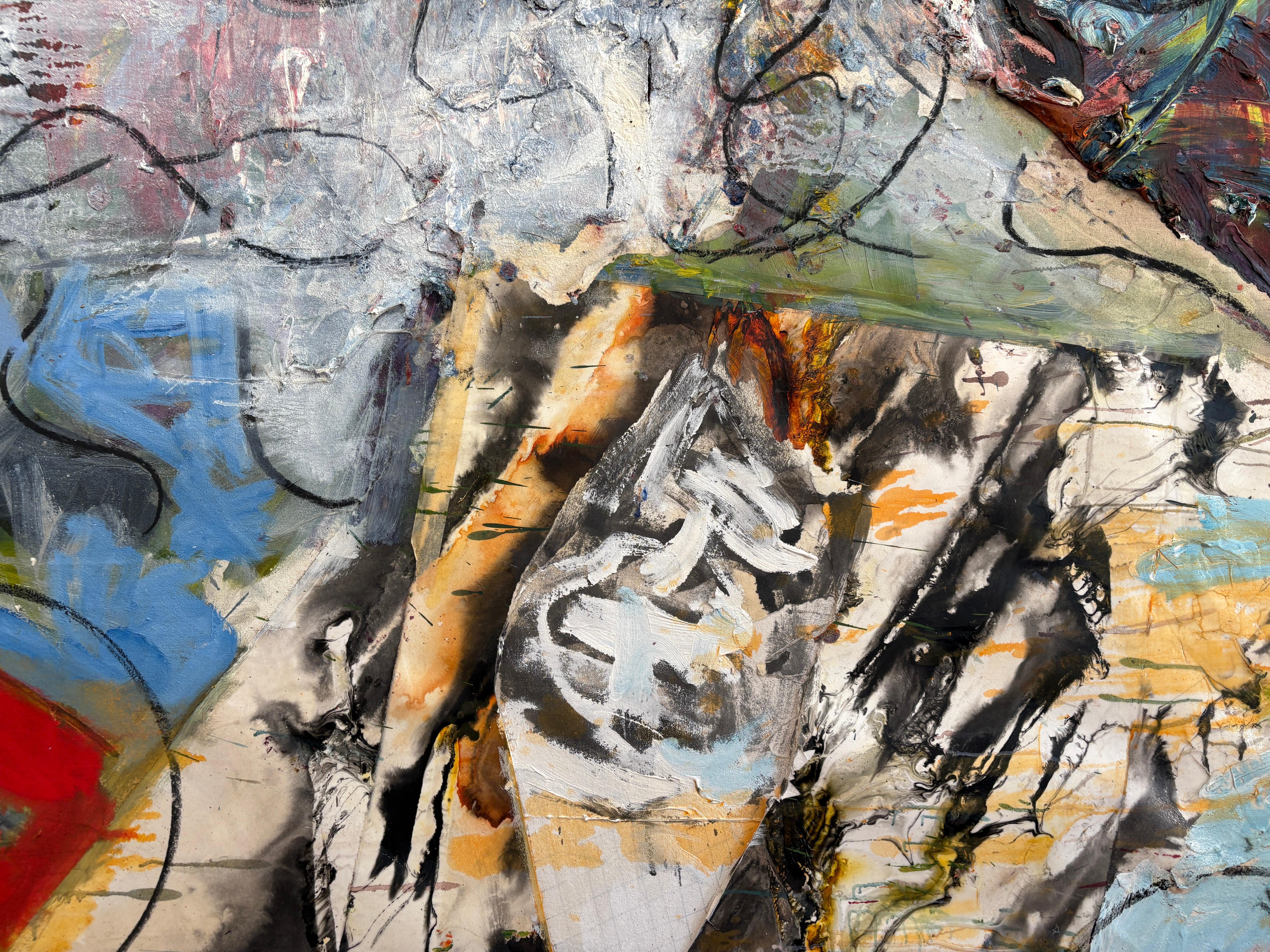 ‘Symphony’ by Steven Rehfeld - Colorful Mixed Media Large Contemporary Abstract For Sale 1