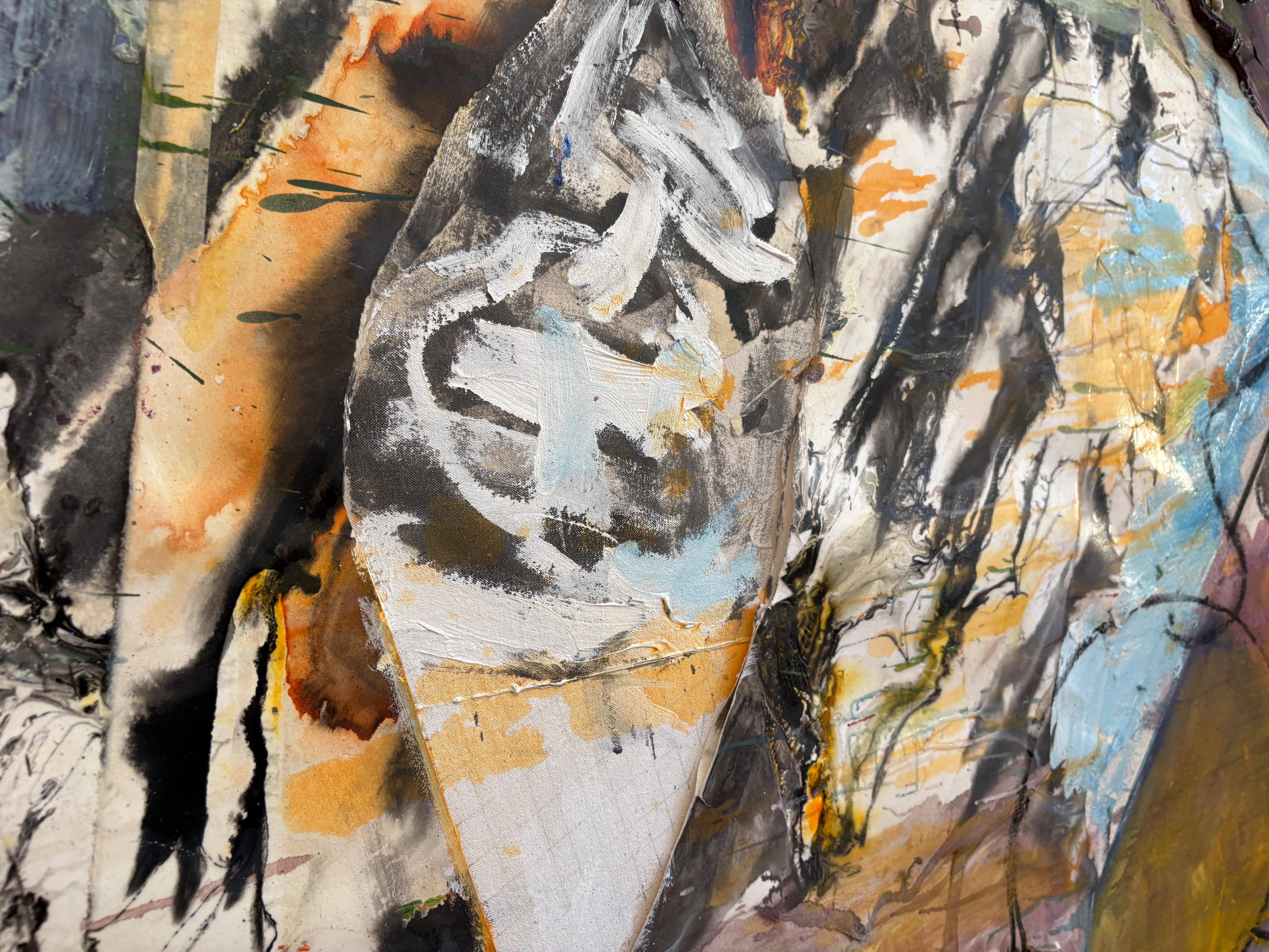 ‘Symphony’ by Steven Rehfeld - Colorful Mixed Media Large Contemporary Abstract For Sale 2