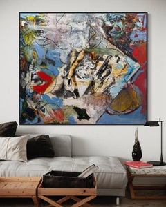 'Symphony' di Steven Rehfeld - Grande astratto contemporaneo a tecnica mista colorata