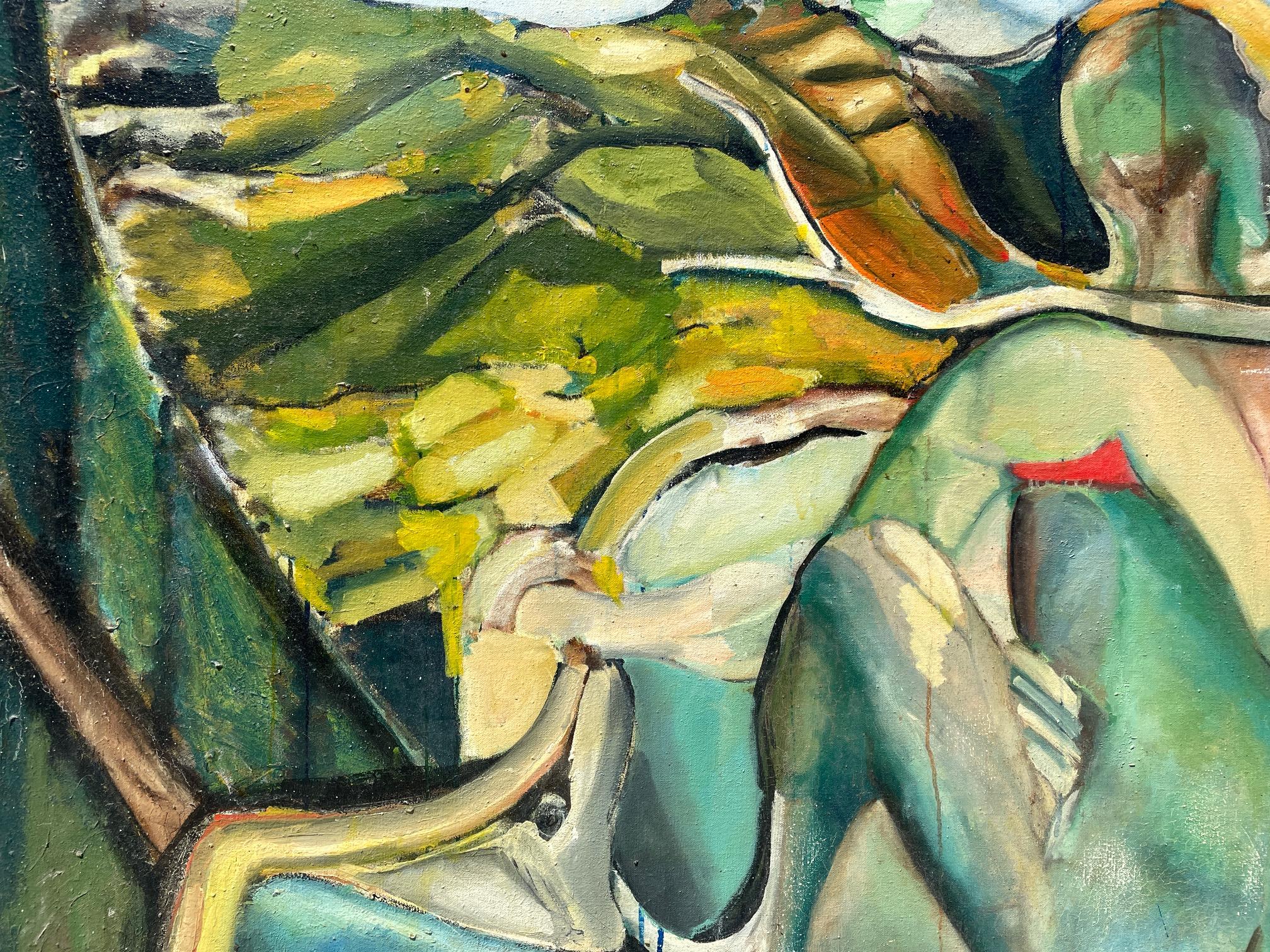 „The Man of the Mountains“ von Steven Rehfeld – Surrealistische grüne Landschaftskunst im Angebot 1