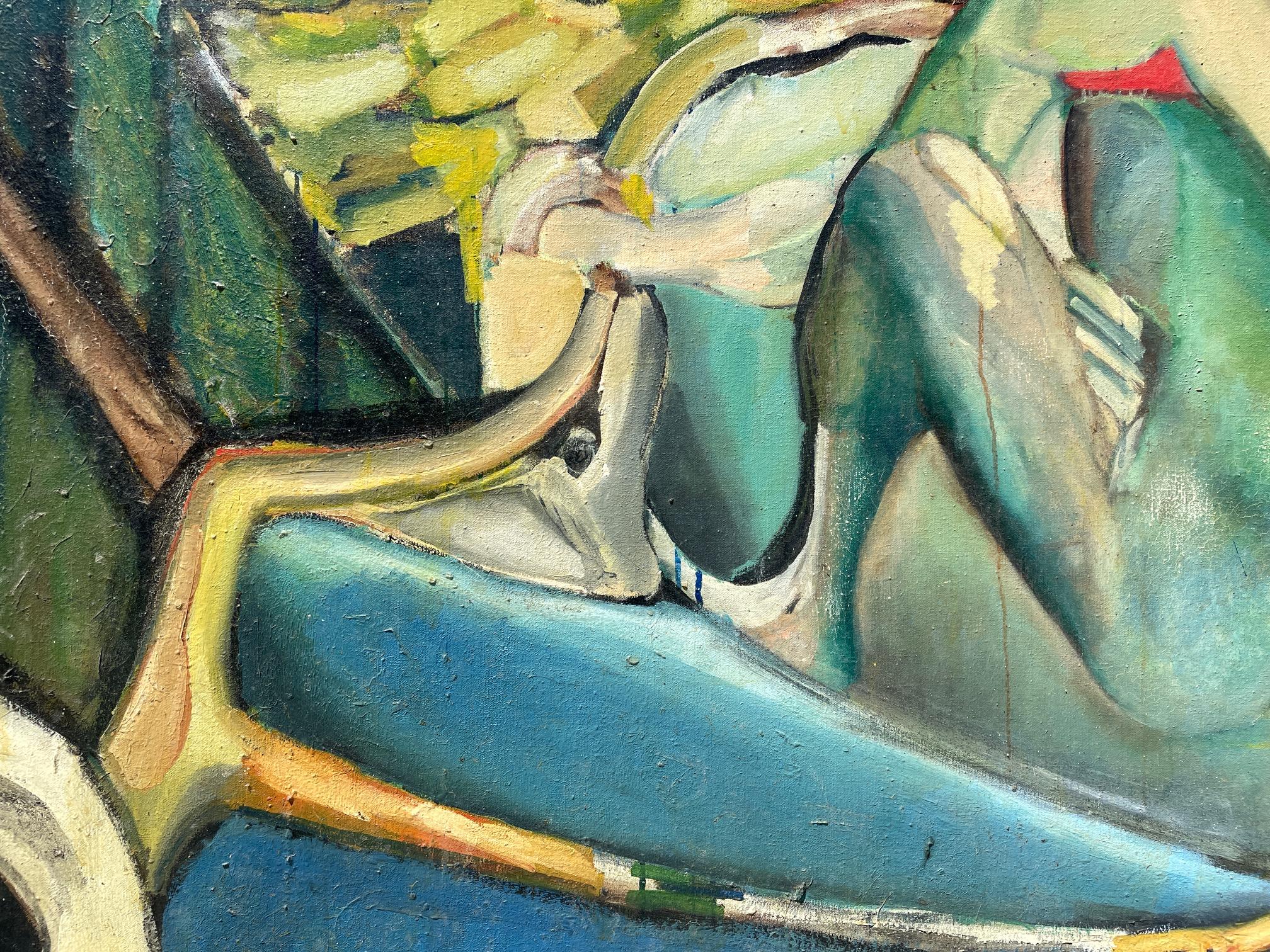 „The Man of the Mountains“ von Steven Rehfeld – Surrealistische grüne Landschaftskunst im Angebot 2