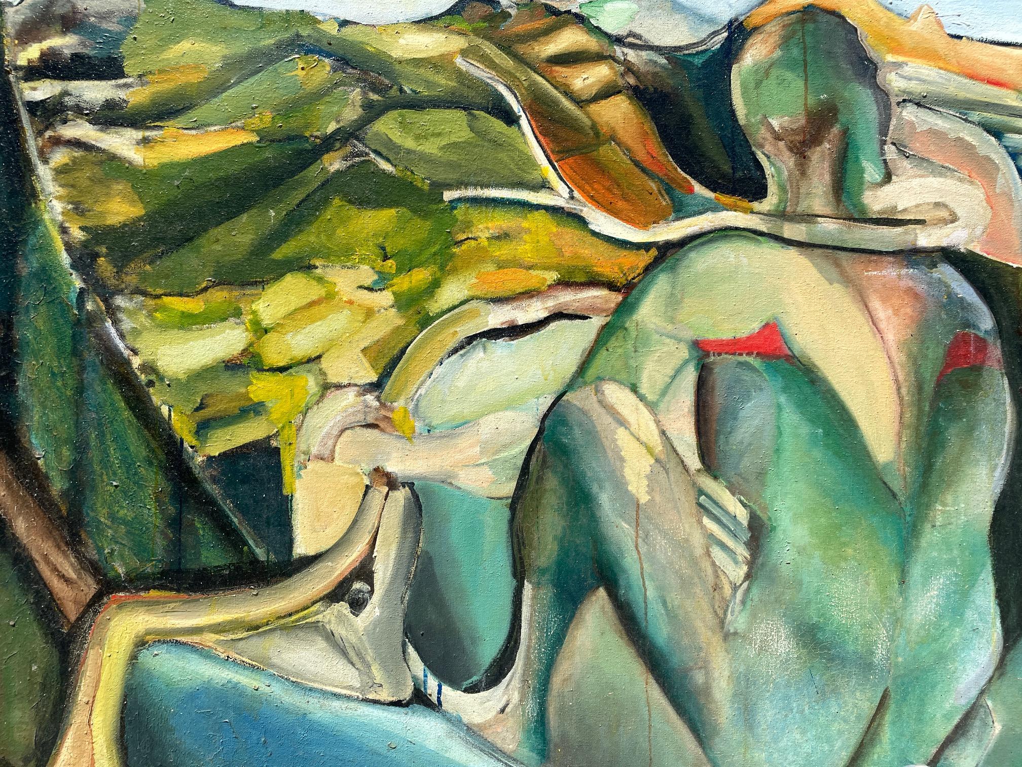 „The Man of the Mountains“ von Steven Rehfeld – Surrealistische grüne Landschaftskunst im Angebot 3