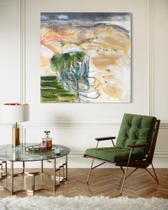 "Roll & Hill" di Rhfeld - Paesaggio nuvoloso espressionista con tonalità della terra attenuate