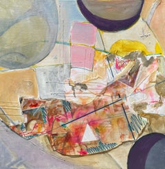 "Senza titolo" di Steven H. Rehfeld - Pittura astratta dai toni blu, arancioni e della terra