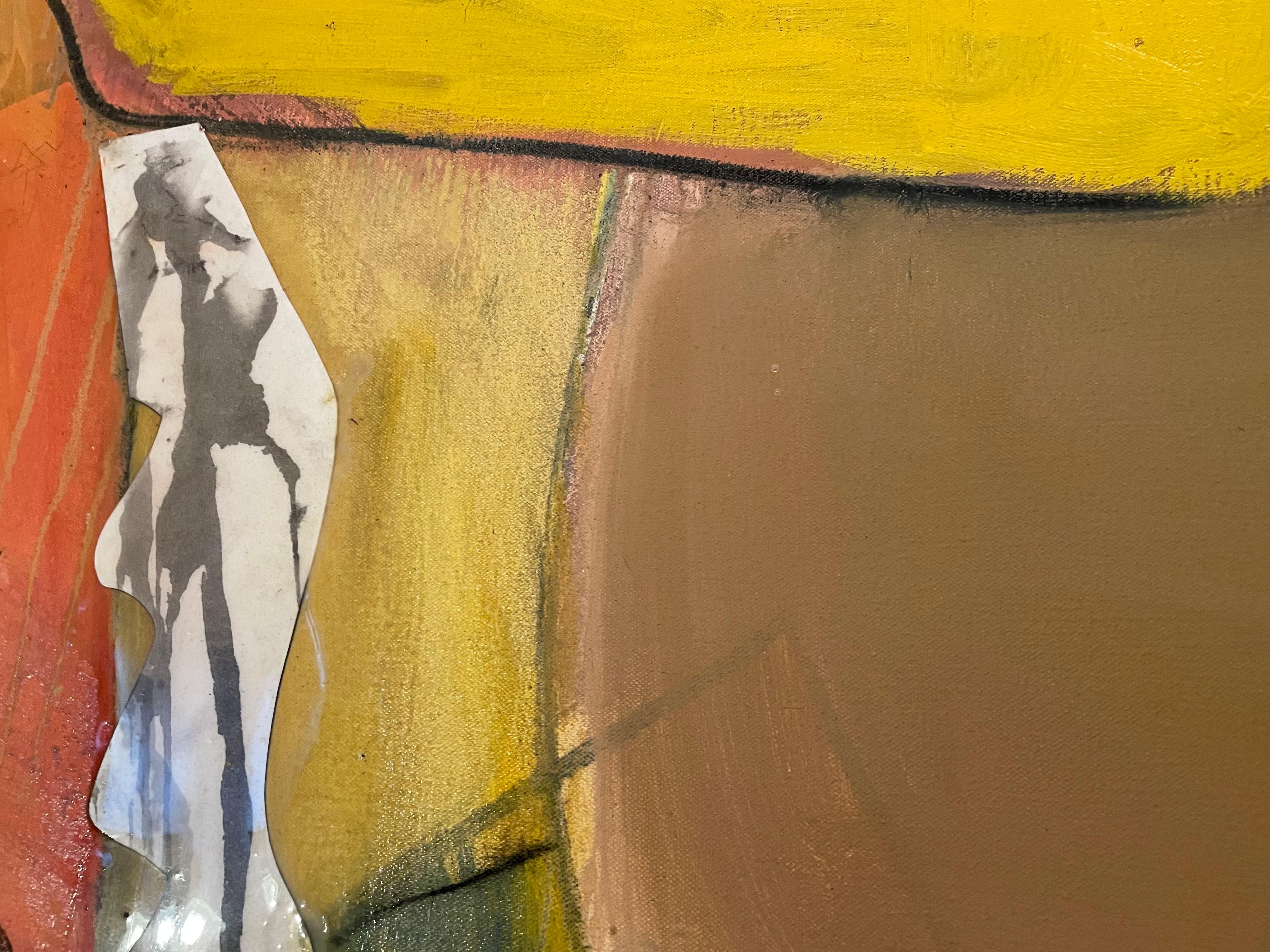 « Mosaic Nature » de Steven H. Rehfeld - Ocre, jaune et orange - Grand abstrait en vente 4