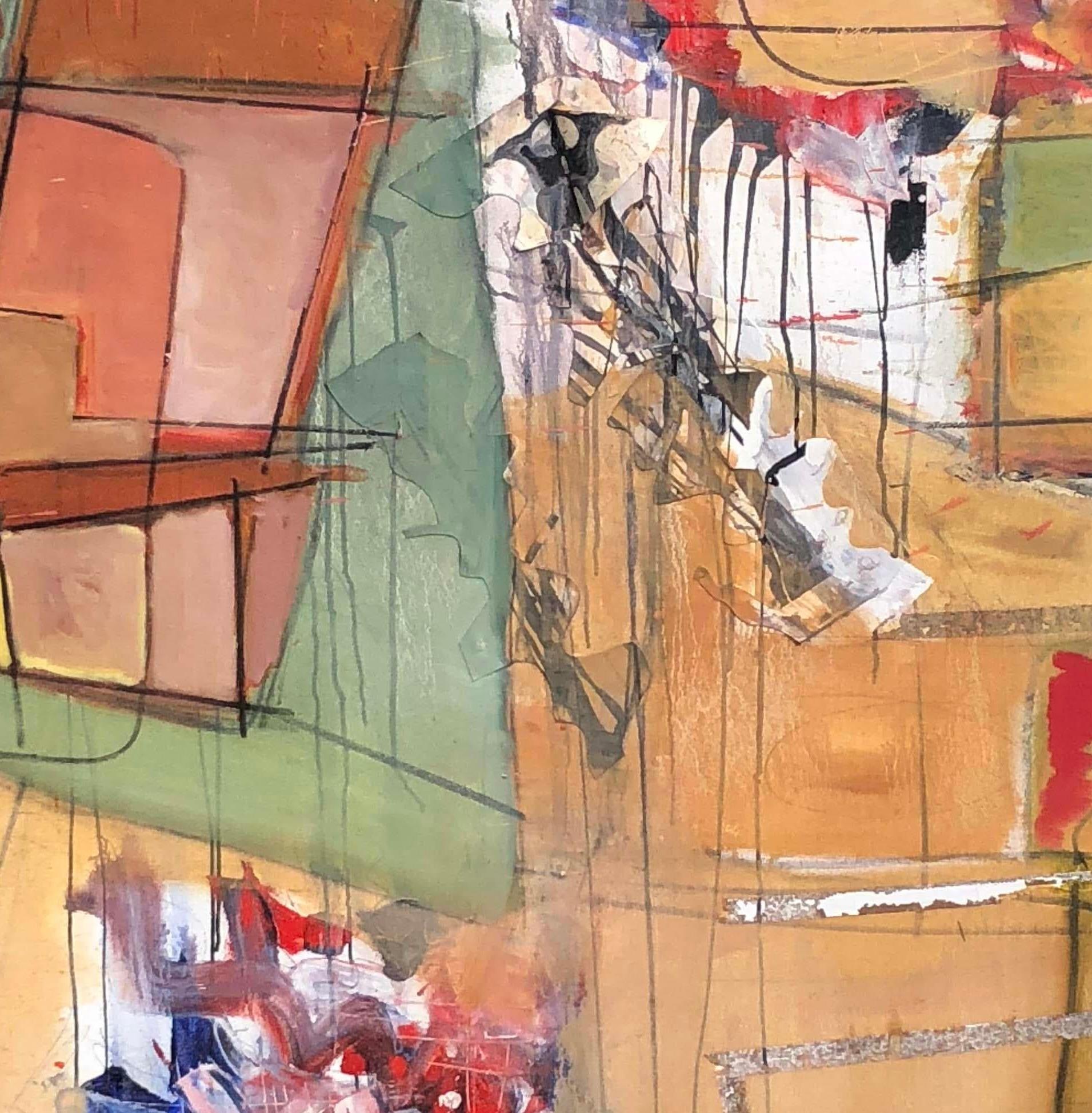 'Untitled' by Steven H. Rehfeld - Large Orange and Red Abstract Painting For Sale 2