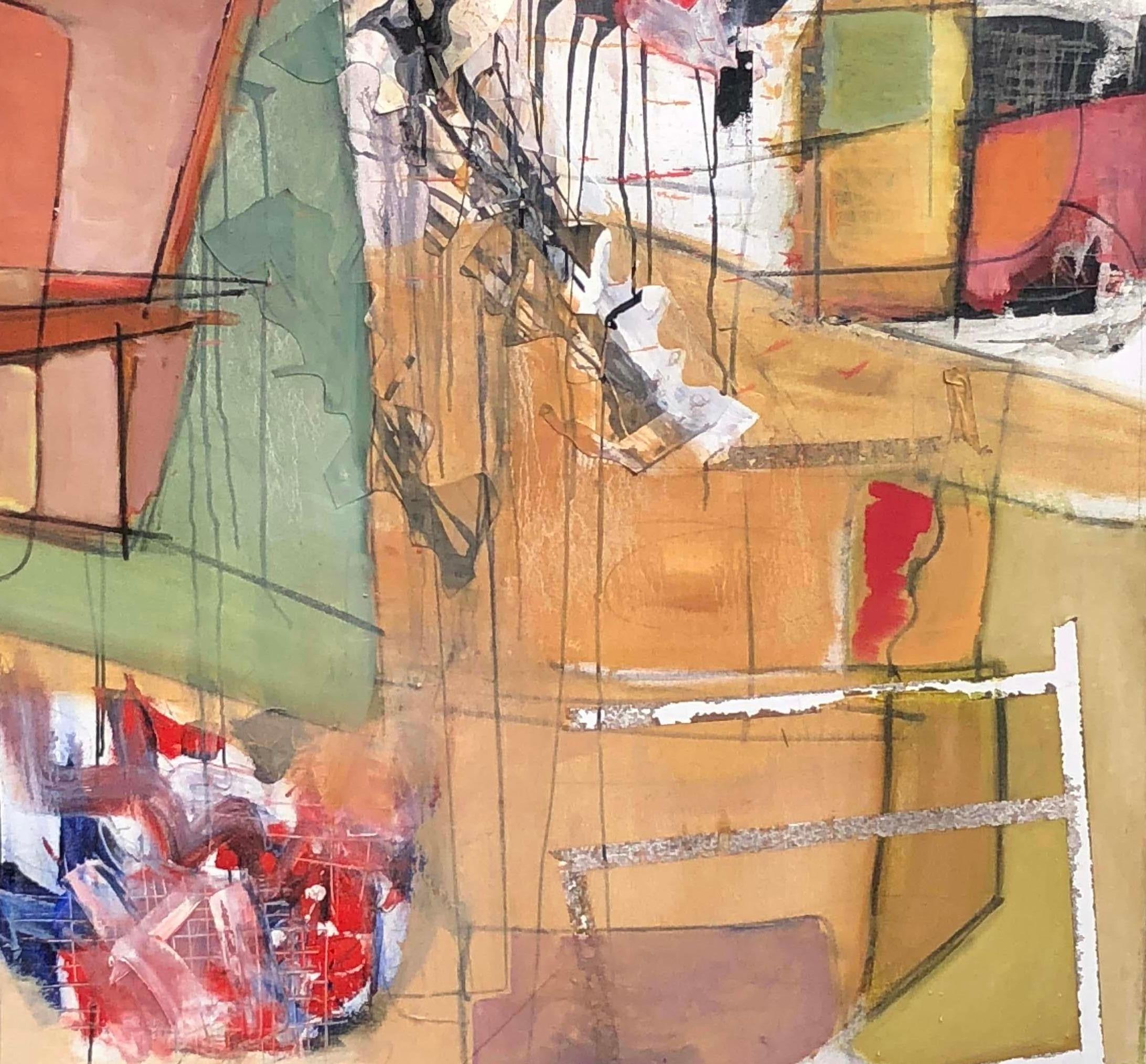 'Untitled' by Steven H. Rehfeld - Large Orange and Red Abstract Painting For Sale 3