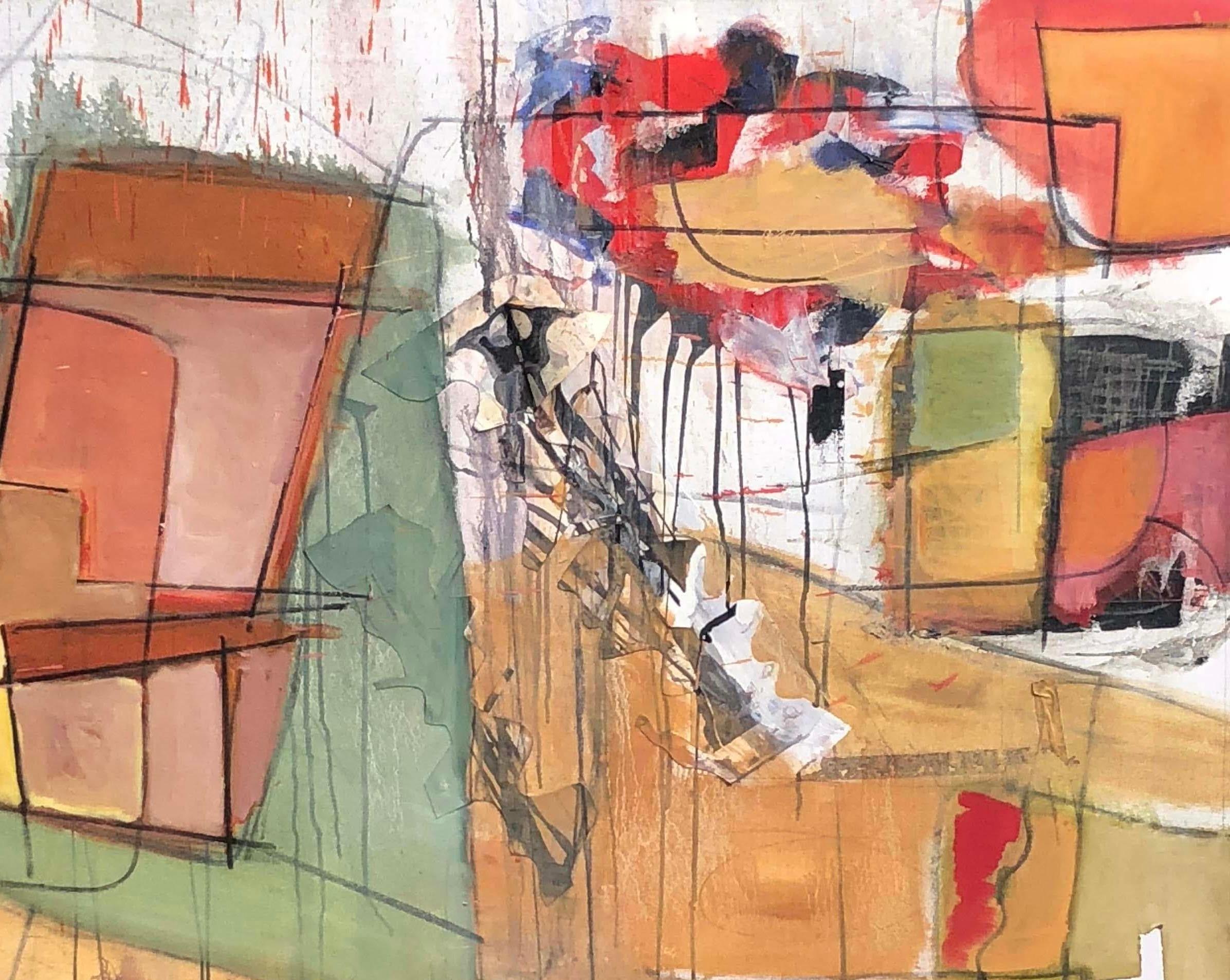 'Untitled' by Steven H. Rehfeld - Large Orange and Red Abstract Painting For Sale 4
